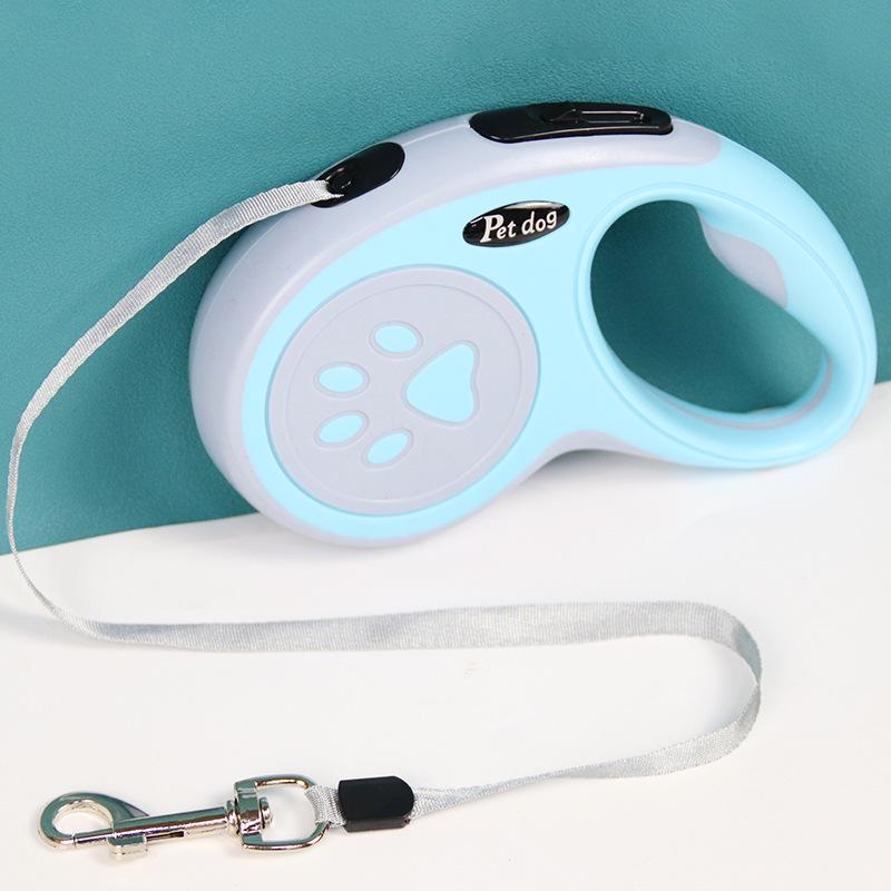 One-Button Retractable Shock-Absorbing Dog Leash for Safe Outings