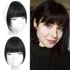 Hair Bangs Clip-in Extensions Fringe Fake Hair Wigs Synthetic Toupee Hairpiece with Sideburns DIY Elegant Women Hair Accessories
