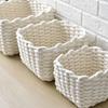 Cotton Rope Storage Basket Handmade Minimalist Organizer Desk Cosmetics Remotes Stationery Small Items