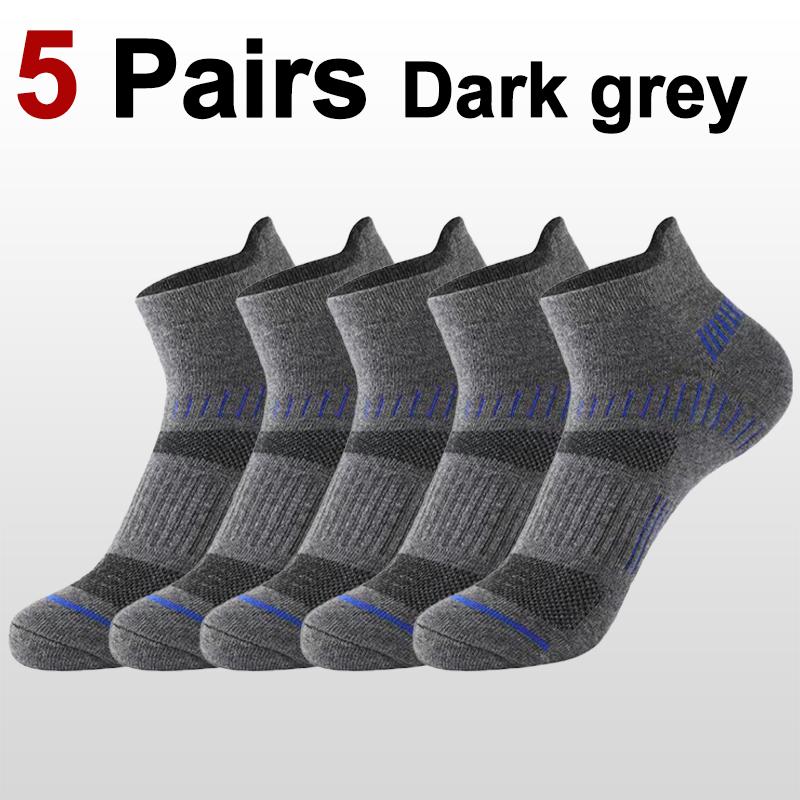 5/10 Pairs Men Sports Ankle Socks Sweat Absorbing Breathable Comfortable Very Suitable Basketball Running Outdoor Leisure Socks