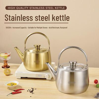 304 Stainless Steel Extra-Thick Kettle for Gas and Induction Cookers, Restaurant Tea and Soup Pot