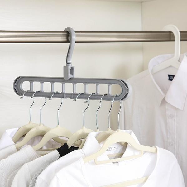 1PC Clothes Multi Hanger Space Saving Folding Hook Rack Wardrobe Organizer