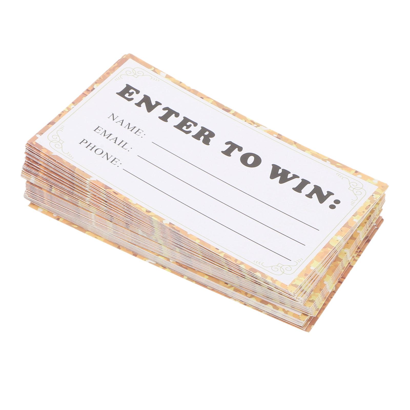 

50Pcs Raffle Tickets Entry Forms Blank Cards with Name Email Phone for Events Fundraisers Door Prizes Raffle Tickers other