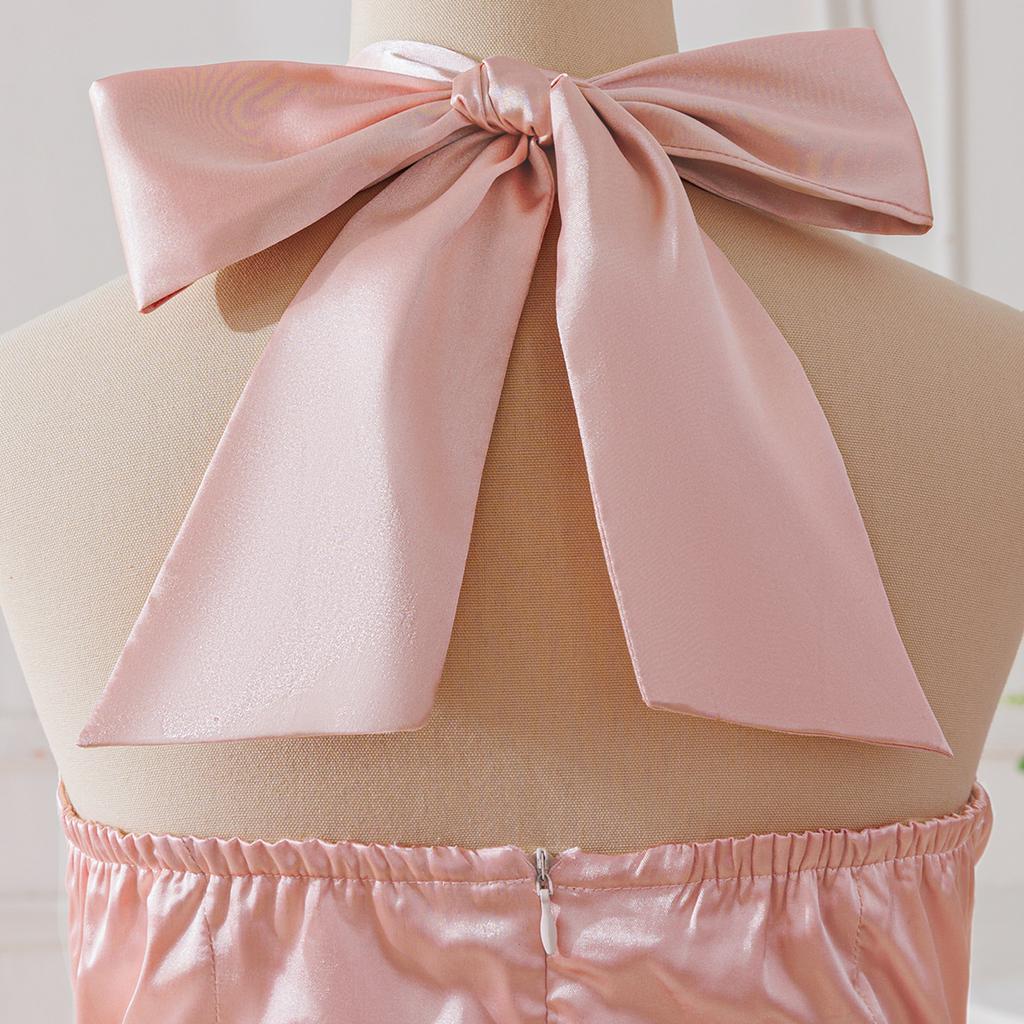 Flower Girl Princess Dress For Weddings Summer Kid Formal Bow Long Gown For School Evening Party Children New Year Cloth ALP653