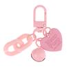 1Pc Alloy Love Shape Pendant Keychain Heart Key Chain With Bell Couple Friend Bag Gift Jewelry Key Holder Accessories