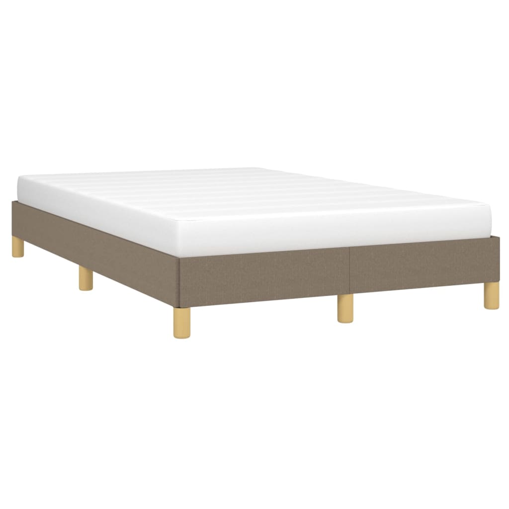 Bed Frame without Mattress Taupe 120x190 cm Fabric