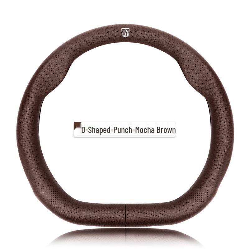 Genuine Leather Steering Wheel Cover for Baojun 730, 510, 530, 310W, 360, 560, 630