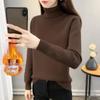 2025 Women's Autumn/Winter Half-High Collar Velvet-Lined Knit Sweater