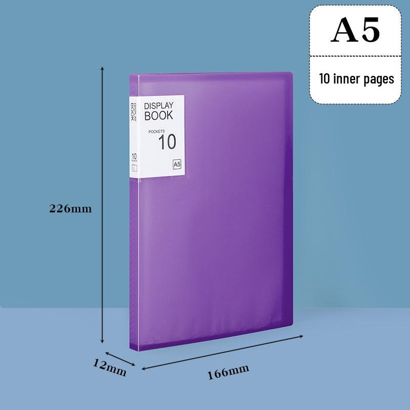 A5 Waterproof Transparent Binder: Thickened Loose-leaf Folder with Multi-layer Insert, PP Document Holder.