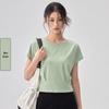 Vielseitiges Sommer-Spandex-Fledermausärmel-T-Shirt mit gerüschtem Saum
