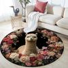Pig, Fox, Rabbit and Alpaca Pattern Round rug,Carpet Rug for Living Room Bedroom Playroom Decor,Non-slip Floor Mat,Holiday Gifts and Birthday Gifts.