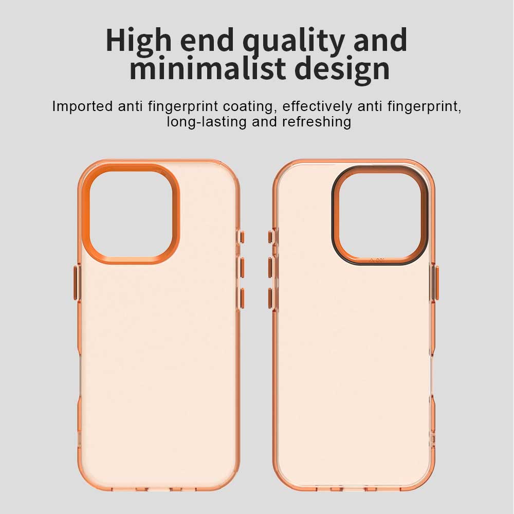 For iPhone 16 Pro Case PC+TPU+PET Matte Anti-Drop Phone Back Cover