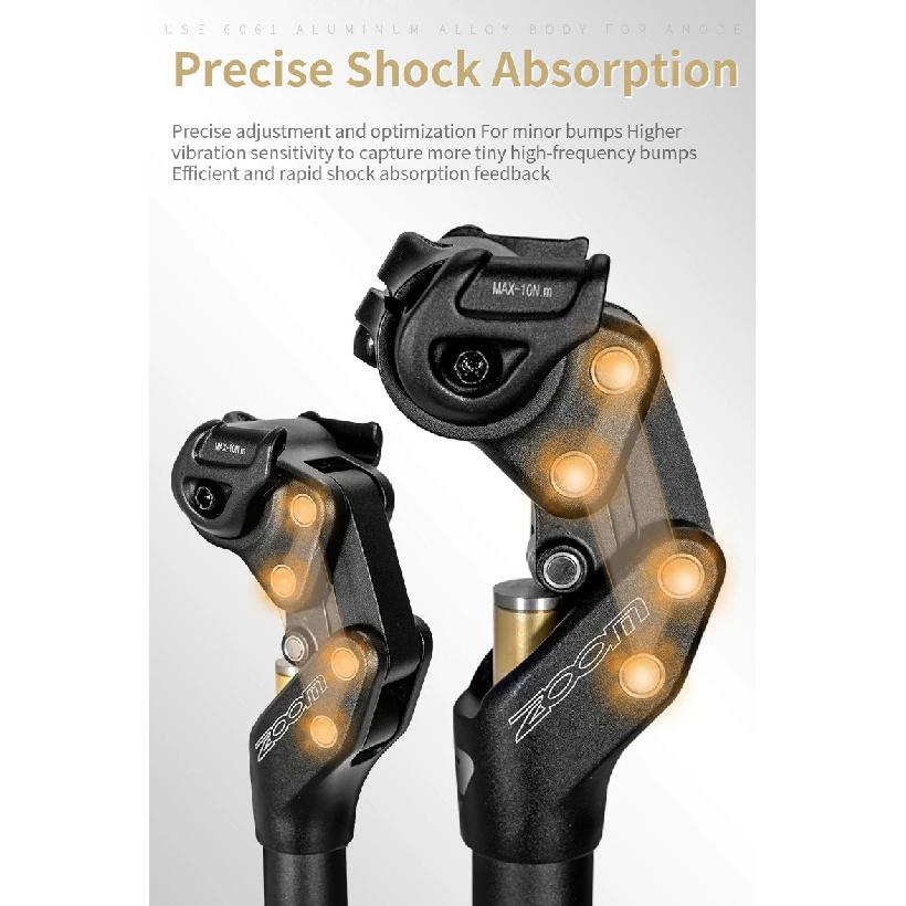 ZOOM MTB Bicycle Shock Absorber Seatpost Bike Seat Post Dropper Manual Travel Height Suspension 27.2/30.9/31.6mm Bike Seat Tube