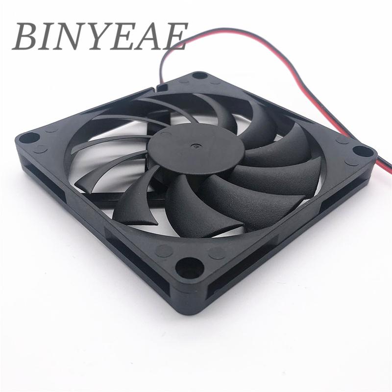 8010 80MM 80x80x10MM Cooling Fan DC 5V 12V 24V Ultra-thin Comptuter CPU Cooling Fan With Oil bearing Ball bearing 2pin 3pin USB 24V Ball bearing чёрный