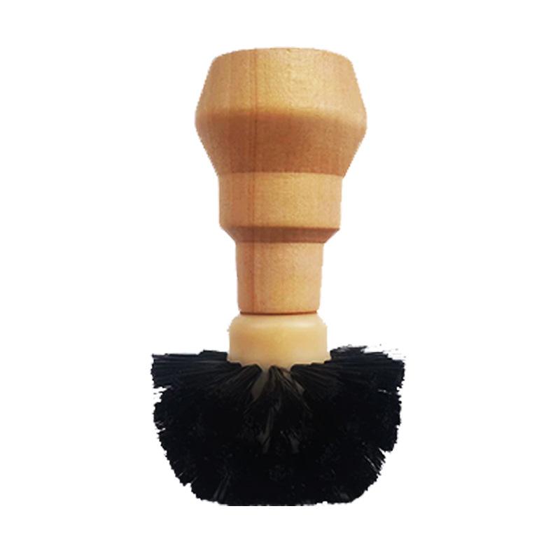 1PCS Coffee Machine Cleaning Brush - Wooden Handle PP Plastic for Espresso Portafilter Powder Bowl Brush Universal Kitchen Tool
