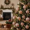 12PCS 8cm Xmas Hanging Ball Vintage Style Christmas Tree Pendant  Hotel Decor
