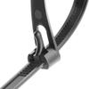 100Pcs Black Nylon Cable Ties Wire Line Fixed Fastener Zip Straps Tie Wraps 30cm