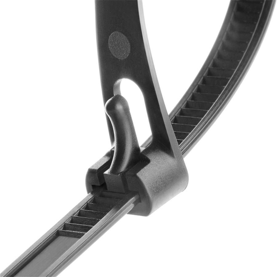 100Pcs Black Nylon Cable Ties Wire Line Fixed Fastener Zip Straps Tie Wraps 30cm