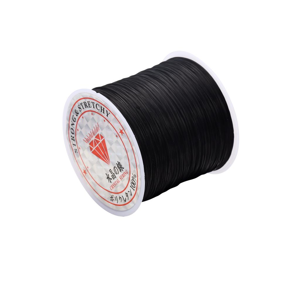 

40 метров/рулон, черный, белый цвет, эластичный шнур для браслета, ожерелья, нейлоновый шнур для бисера, нить, принадлежности для изготовления ювелирных изделий своими руками