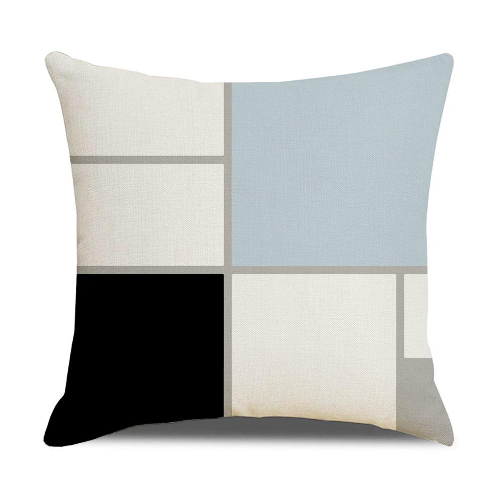 Modern Simple Nordic Ins Style Linen Pillow Case Sofa Pillow Case Home Supplies Contrast Color Pillow Case