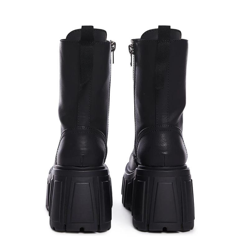 Fashion 2025 New Women Super High 10cm Shoes Woman Thick-Soled British Style Punk Fashion Platform Thigh High Boots Chunky Heel Pumps