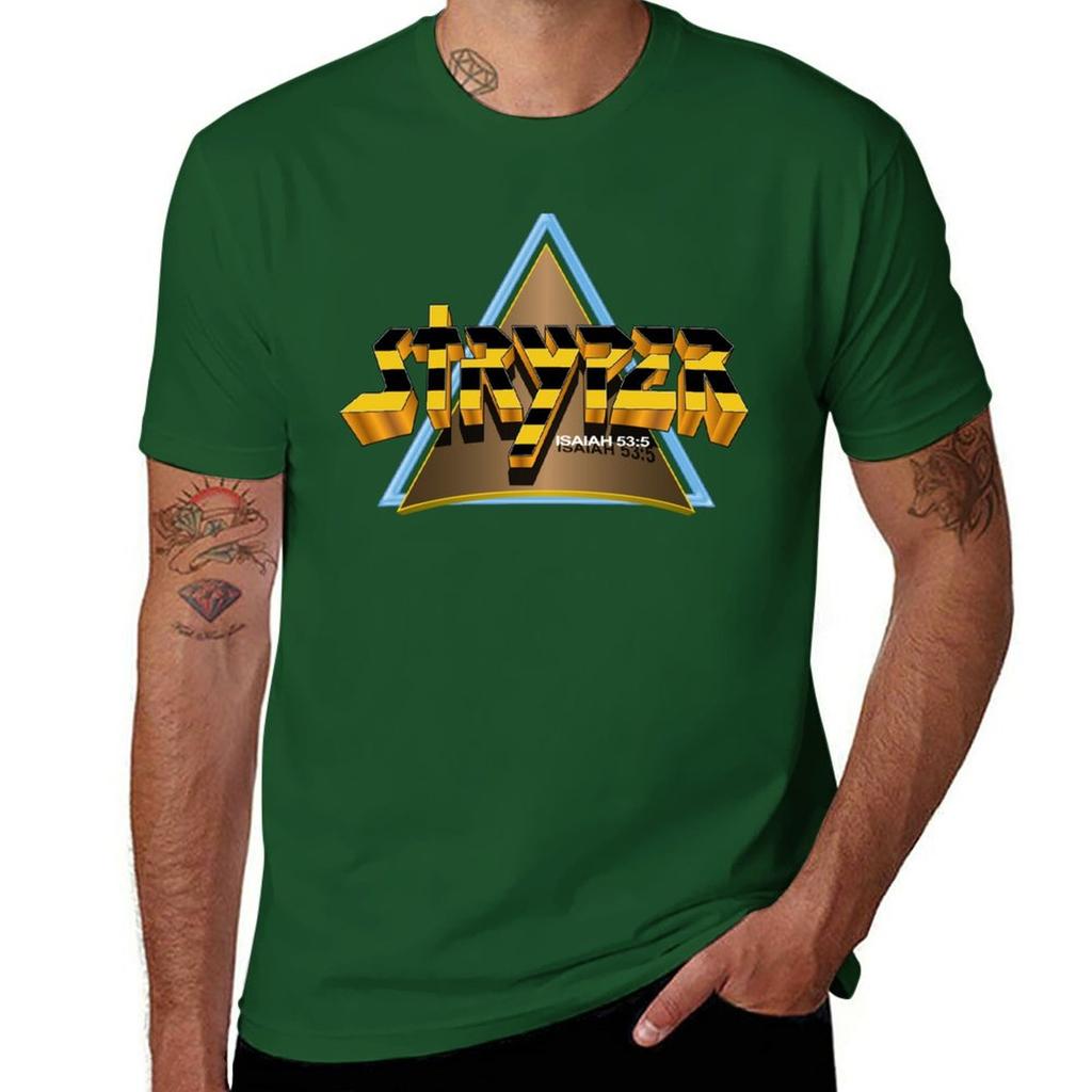 Stryper - Logo s trojúhelníkem Tričko přizpůsobené sportovním fanouškům nadměrná pánská trička