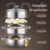 Neuer Chef 304 Edelstahl 2-Lagen Dampfgarer & Suppentopf
