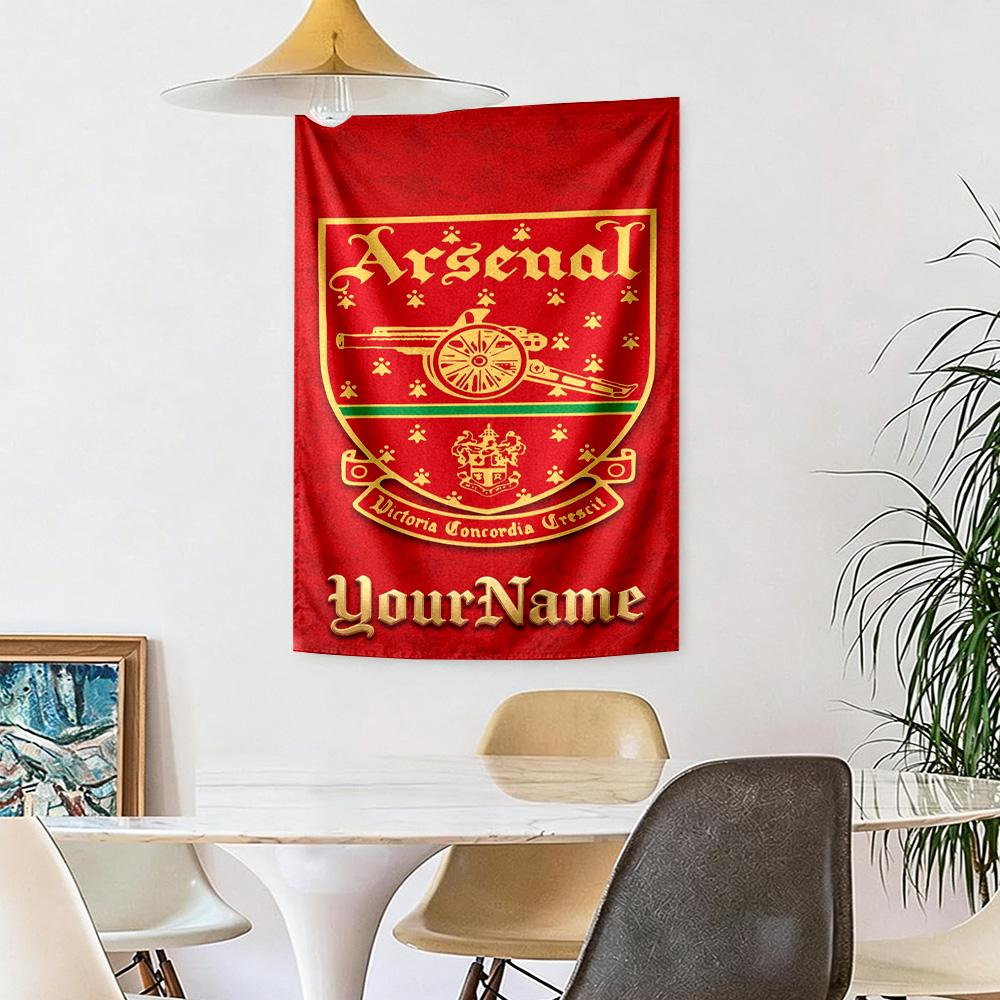 Arsenal Custom Your Name Wall Decor Tapestry Art For Pet Memorial Birthdaywedding Party Backdrop Family Gift