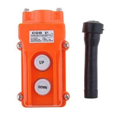 COB-61 Estación de Control Colgante para Polipasto de Grúa Arriba Abajo Interruptor de Botón Pulsador