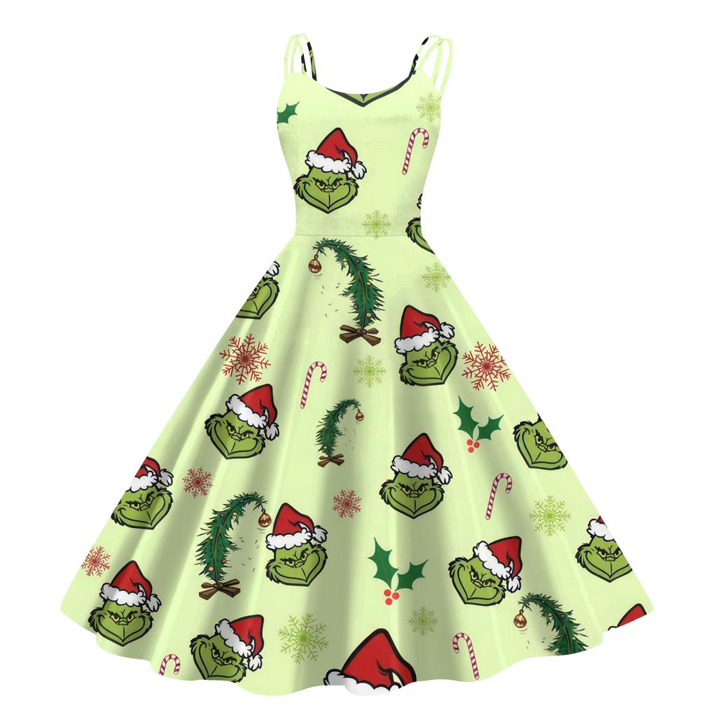 Barne Mote Casual Trykk Sexy Off-the-shoulder Punk Retro Kjole