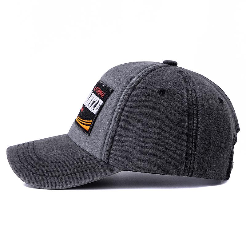 Unisex Washed Cotton Vintage Baseball Cap Americanize Letter Embroidery Dad Hat Outdoor Sports Hat For Men And Women