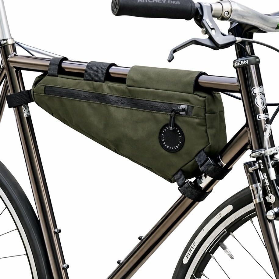 

Made in Japan FAIRWEATHER Half Frame Bag (Olive) Half Frame Bag Bicycle Bag Fairweather Lightweight Waterproof Bikepacking Frame Mount Type Touring Cy