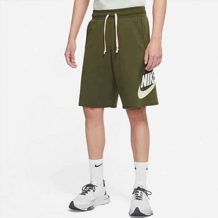 Nike NSW Spe Ft Alumni Knit Breathable Shorts With Large Logo Men Bottoms Green DM6818-326
