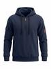 Men's Autumn Winter Solid Color Hoodie Drawstring Long Sleeve Thickened Casual Sports Sweatshirt with Side Zipper