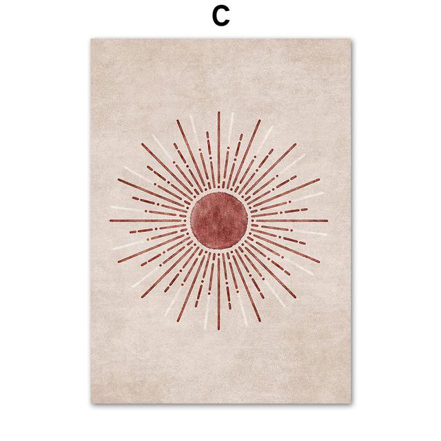 Divination Witch Poster Moon Sun Goddess Wall Art Canvas Painting Tarot Nordic Prints Wall Pictures for Living Room Boho Decor