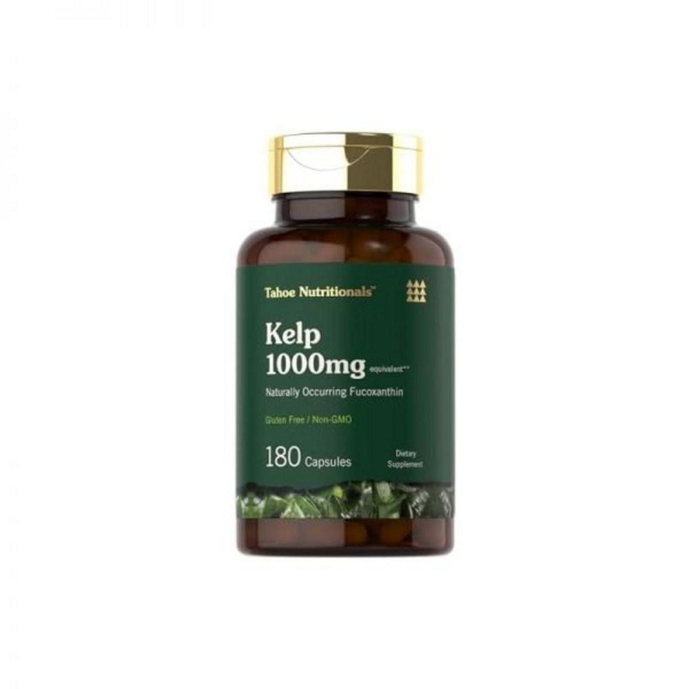Tahoe Nutritionals Kelp Supplement 180 Capsules Contains Green Tea Extract Non-GMO and Gluten Free 1 pcs