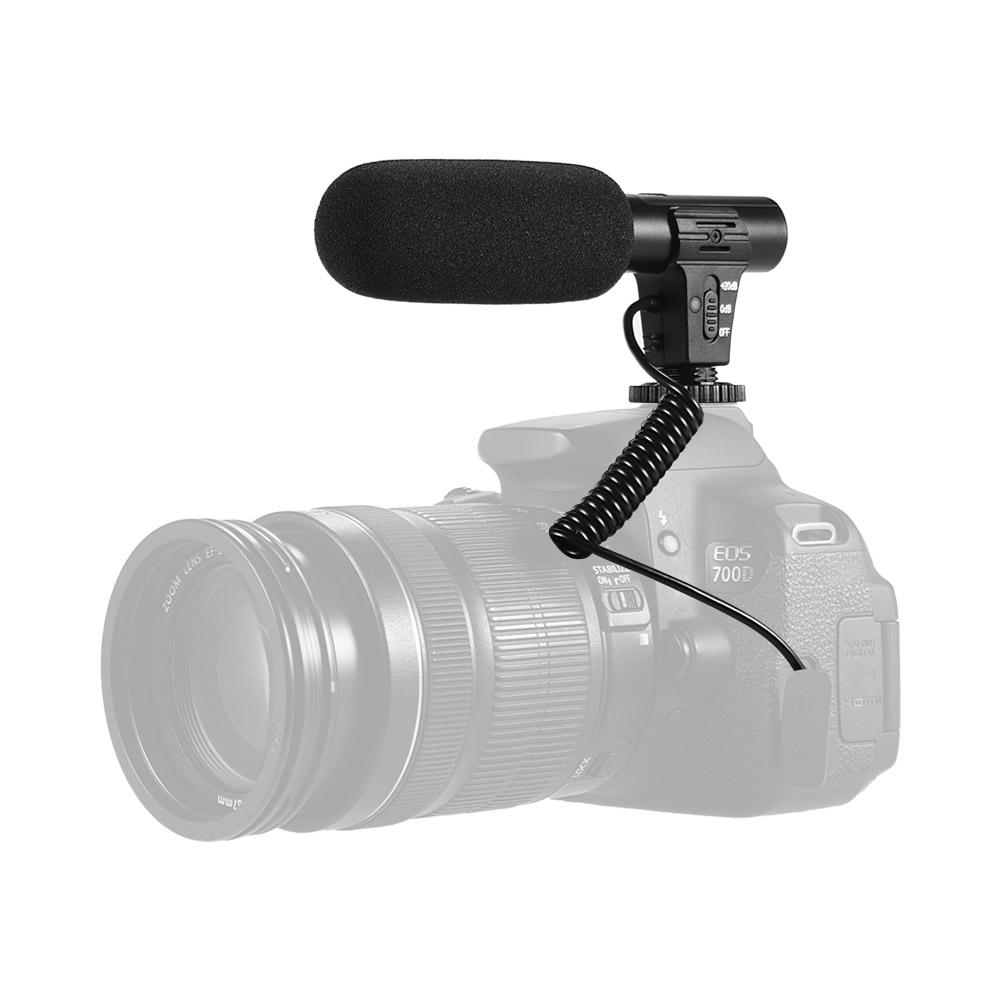 Camera Video Recording Microphone Super Cardioid Pickup Mini Mic for Photography Interview Vlogging for DSLR Camera
