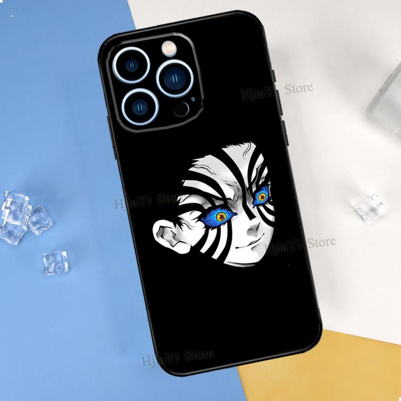 Akaza Kimetsu no Yaiba Anime Hülle für iPhone 11 13 Pro Max 12 mini X XR XS MAX 6 6S 7 8 Plus 5S SE 2020 Handyhülle