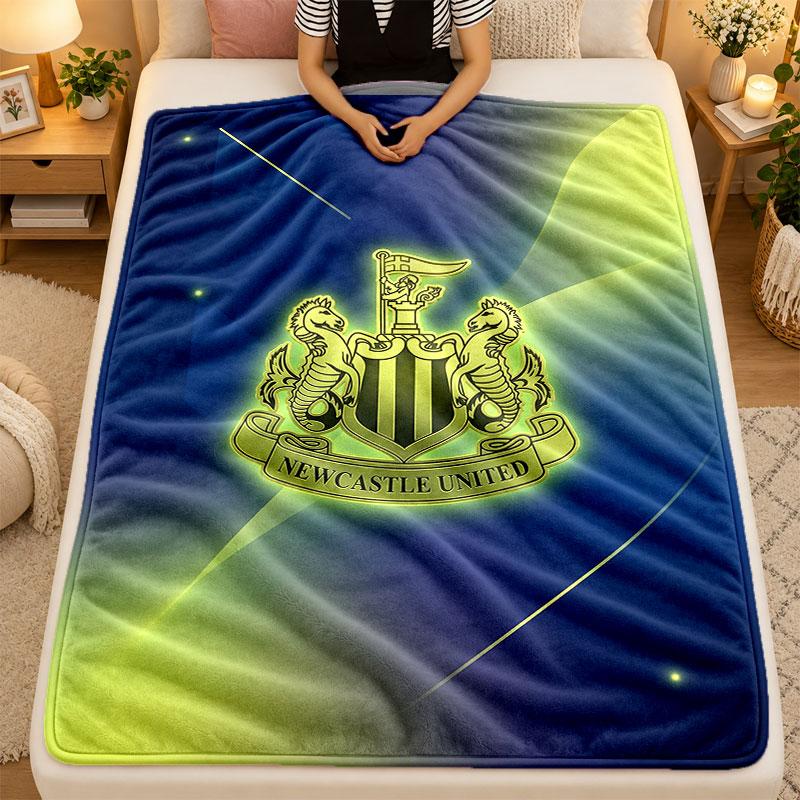 Coperta di Flanella Newcastle United Calcio Calda Morbida Plaid per Uso Interno Divano Letto Soggiorno