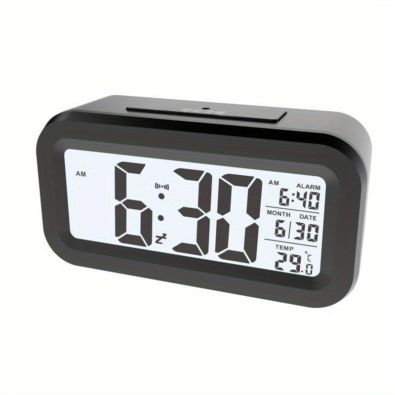 Relógio Despertador Digital Inteligente com Display de Temperatura e Função de Sono para Uso Doméstico Despertador Digital LED.