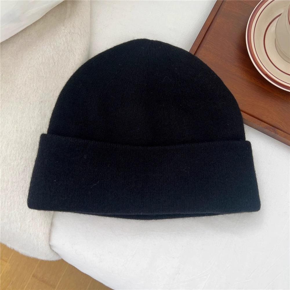 Woolen Knitted Cap for Women A Versatile and Face Enhancing Small Ear Protecting Woolen Cap for Autumn and Winter