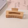 8.5CM x 10.5CM Rectangular Matte PS Hair Clip - Simple Shark Hair Accessory