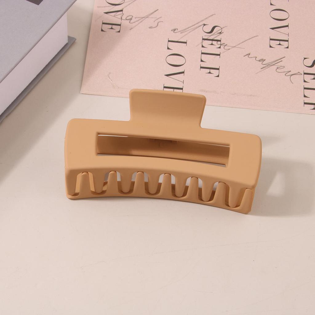 8.5CM x 10.5CM Rectangular Matte PS Hair Clip - Simple Shark Hair Accessory