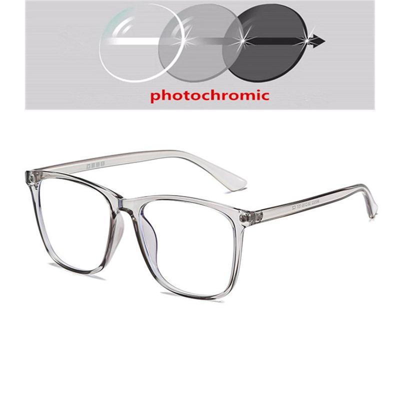 Big Frame Square Finished Myopic Eyeglasses TR90 Material Blue Ray Blocking Short-sight Glasses Prescription 0 -0.5 -0.75 -1.0 To -6.0