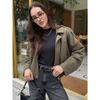 Fall Winter Women Fashion Batwing Sleeve Zipper Bomber Jacket Casual Outerwear, European American Style Women's Coat for Wholesale