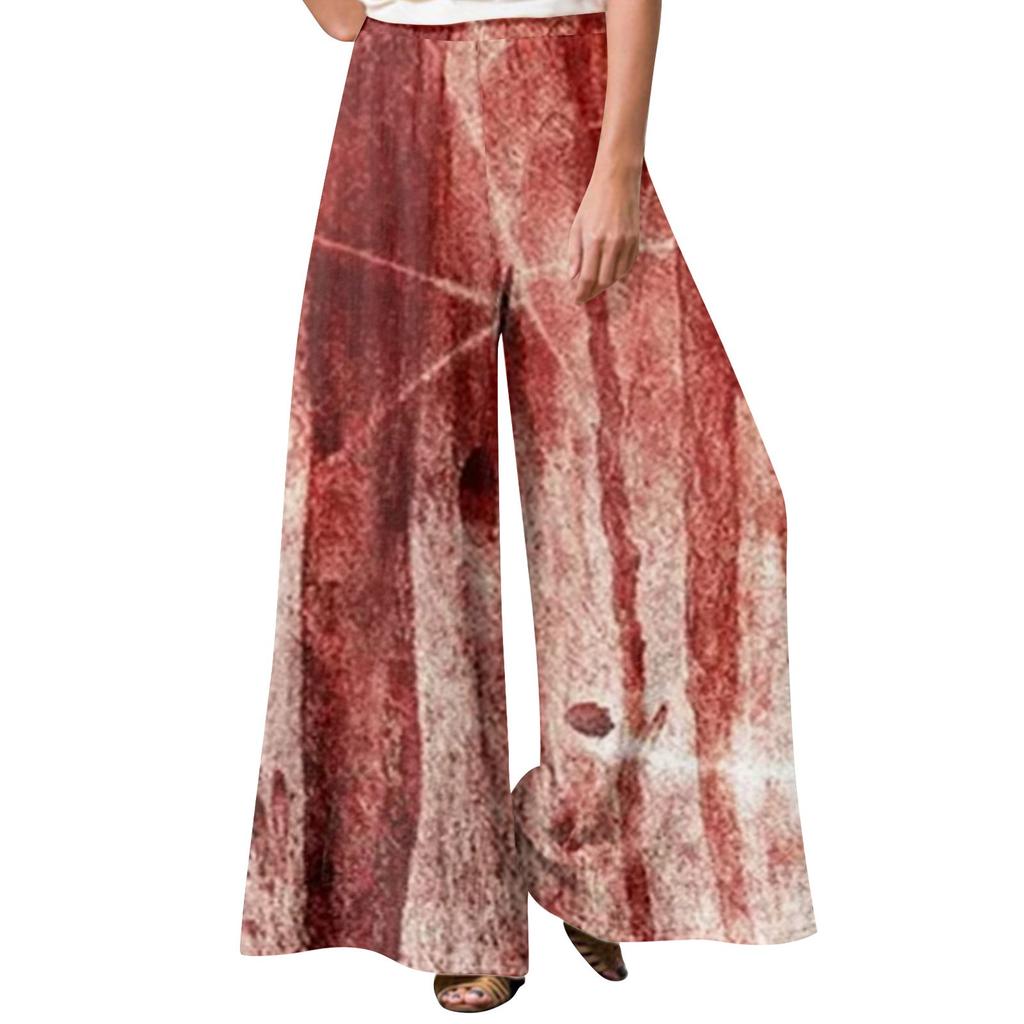 Damen Winter-Jogginghose mit Halloween-Print, Freizeithose aus Fleece, Jogginghose mit weitem Bein und gerader Hose