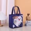 Large Capacity Halloween Gift Bag Ghost Printed Pumpkin Bag  Party Supplies