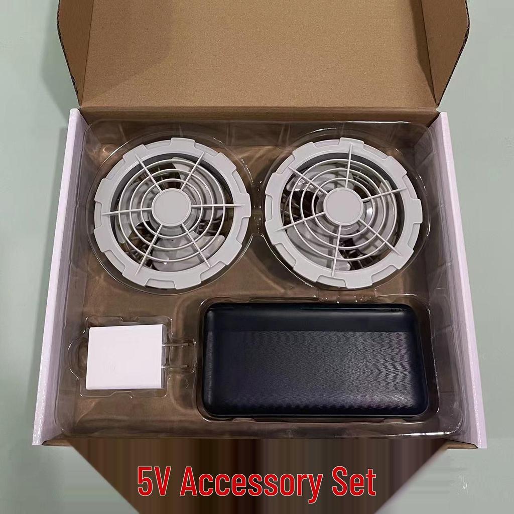 5V USB Three-Speed Cooling Fan for Clothing Accessories (Supports 7.4V and 12V DC Line)
