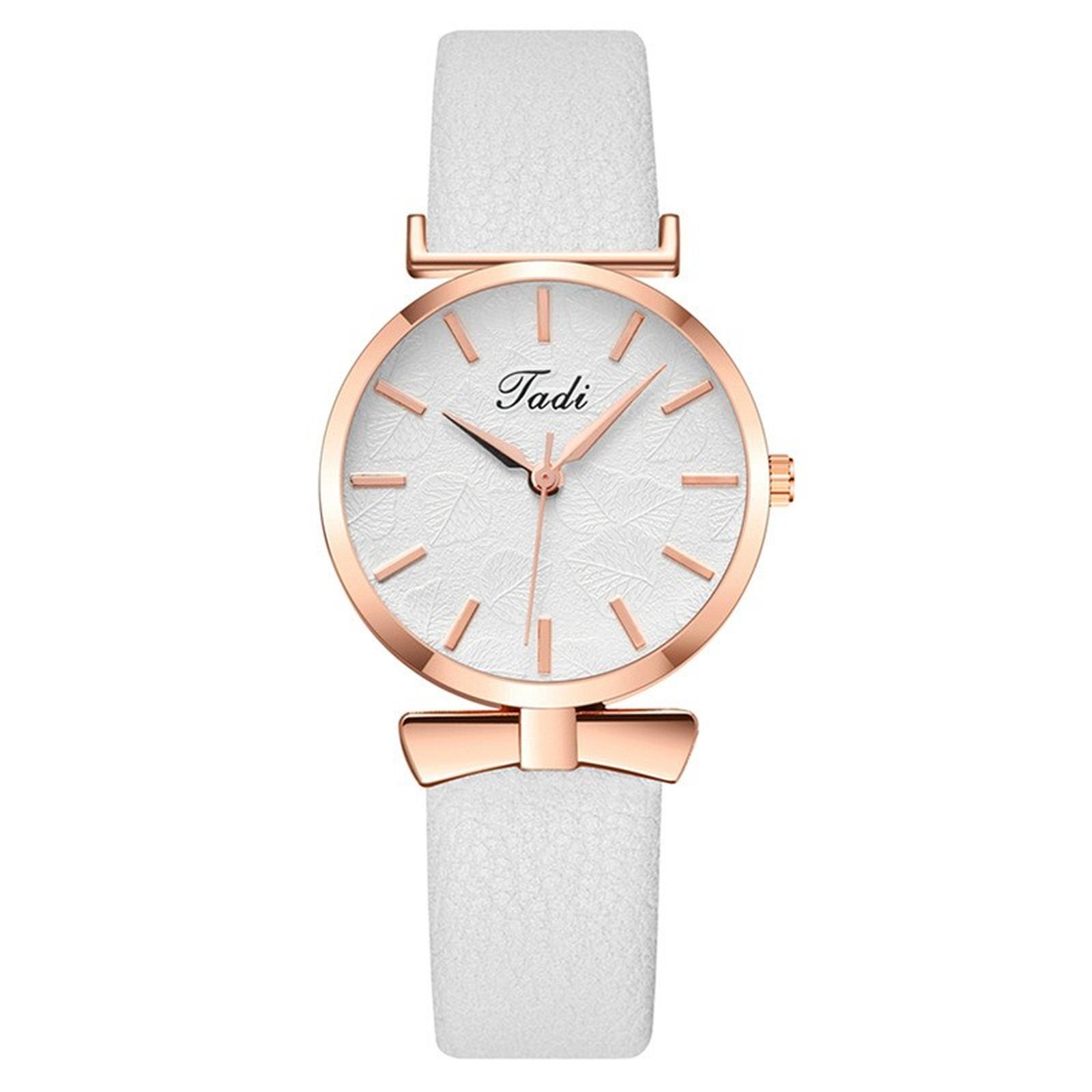 

Женские модные кожаные часы One Size белый