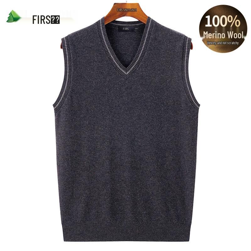 

Мужской свитер без рукавов с V-образным вырезом Shanshan из 100% австралийской шерсти 185/100A